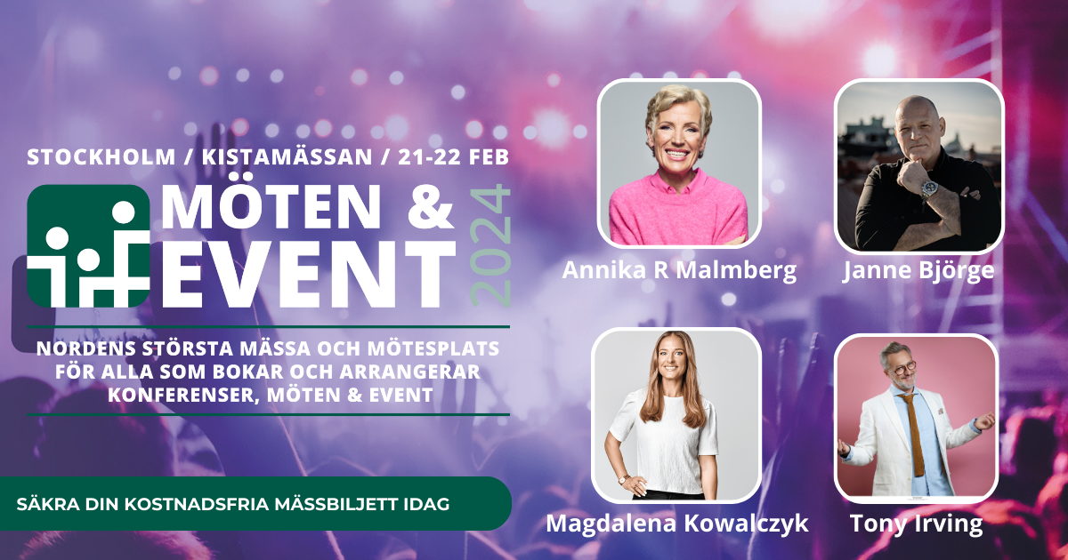 Hit kommer alla som bokar och arrangerar mässor, konferenser och event!