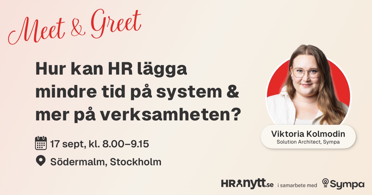 Hur kan HR lägga mindre tid på system & mer på verksamheten?